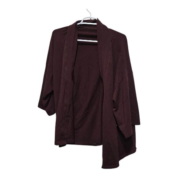 Storq SoftKnit Maternity Robe Large Brown Belt Missing Small Stain - Picture 1 of 7